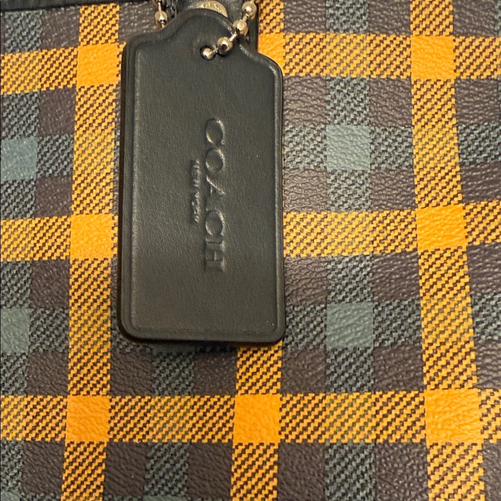 Coach Checkered Reservable Tote Bag - Yellow and Black - Picture 2 of 10